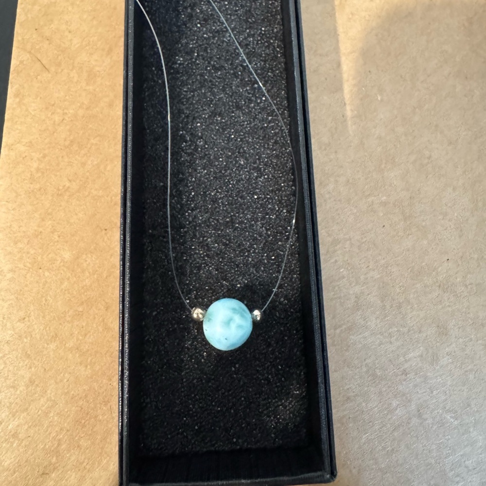 Floating Larimar necklace